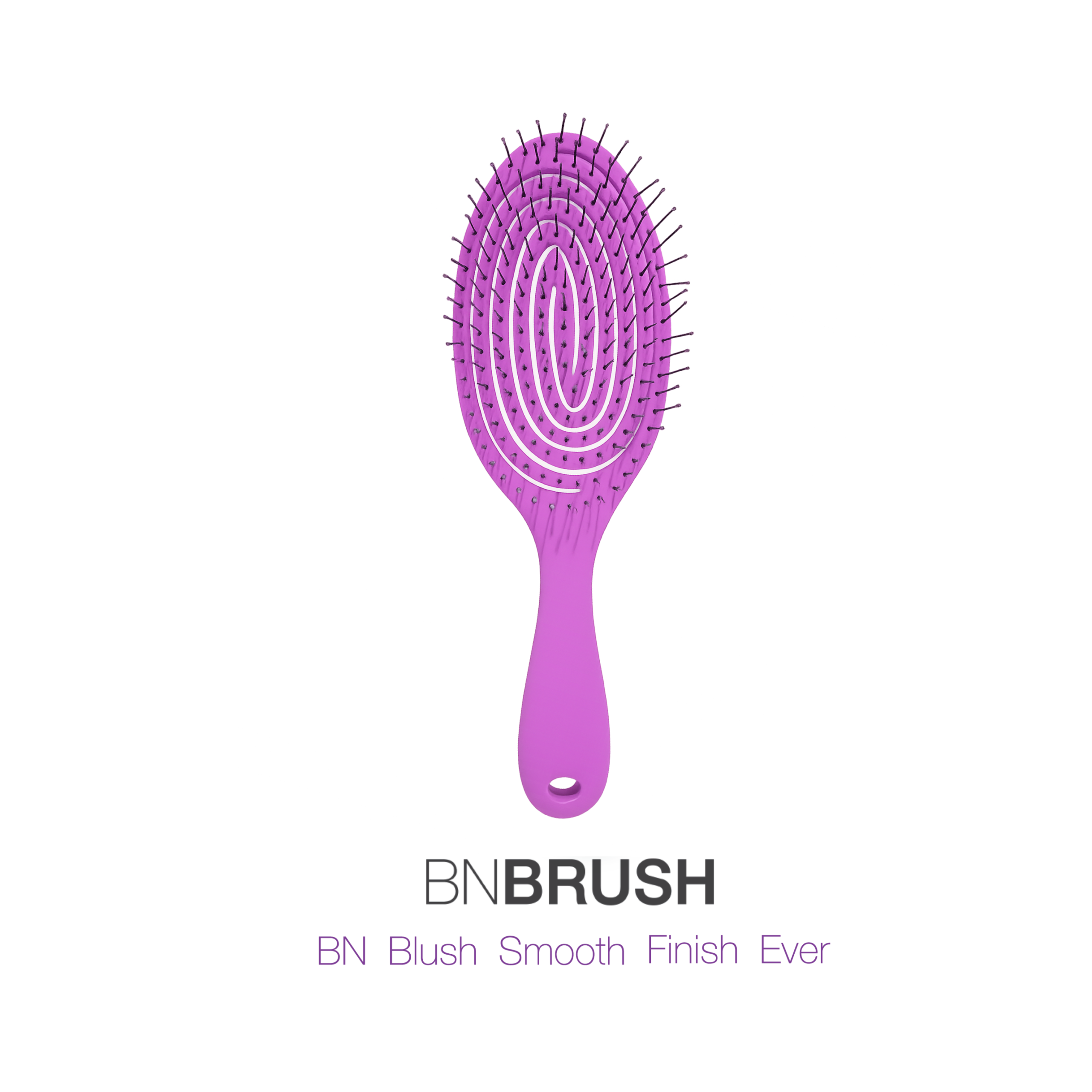 หวีพรีเมียม BN Blush Smooth Finish Ever สีม่วง หวีทรงวงรี ช่วยลดผมชี้ฟู หวีง่าย ไม่ดึงผม