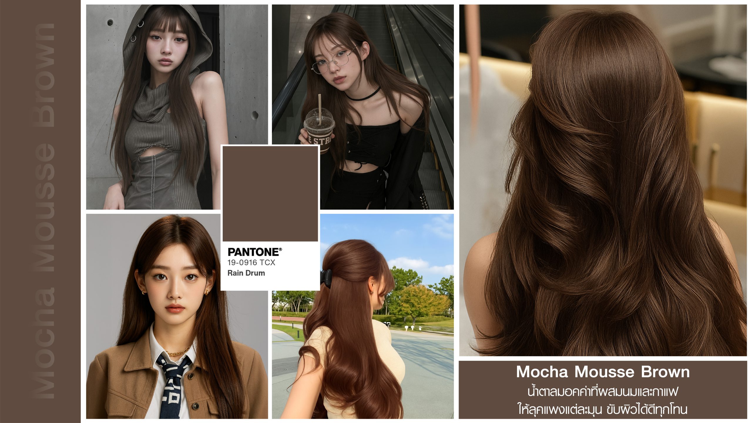 ผมสีดำมีมิติแบบ Dark Dimensional Black พร้อมเฉดสีเข้มแซมเพื่อให้ลุคดูน่าสนใจและมีสุขภาพดี