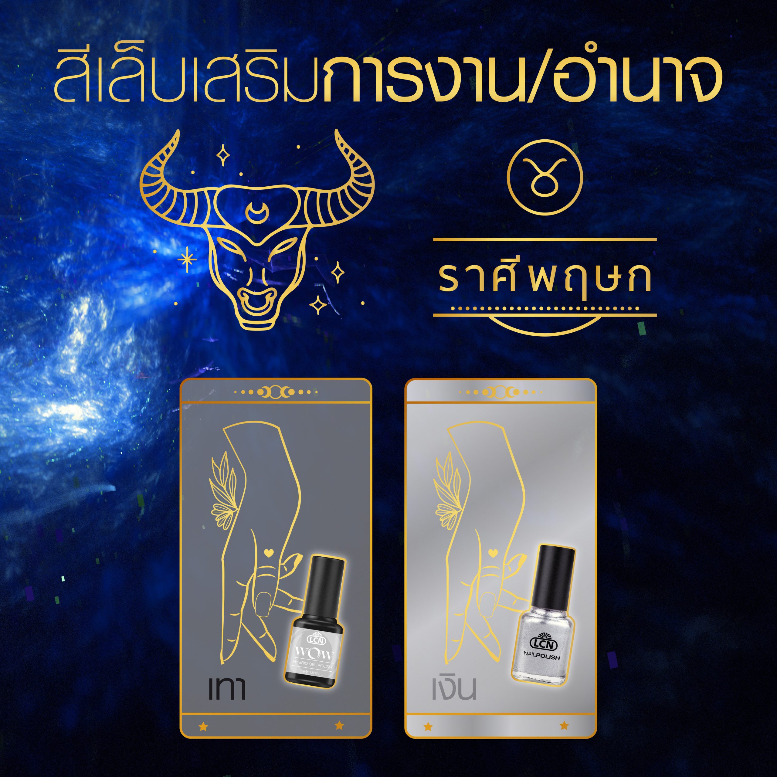 สีเล็บมงคล 12 ราศี ปี 2025