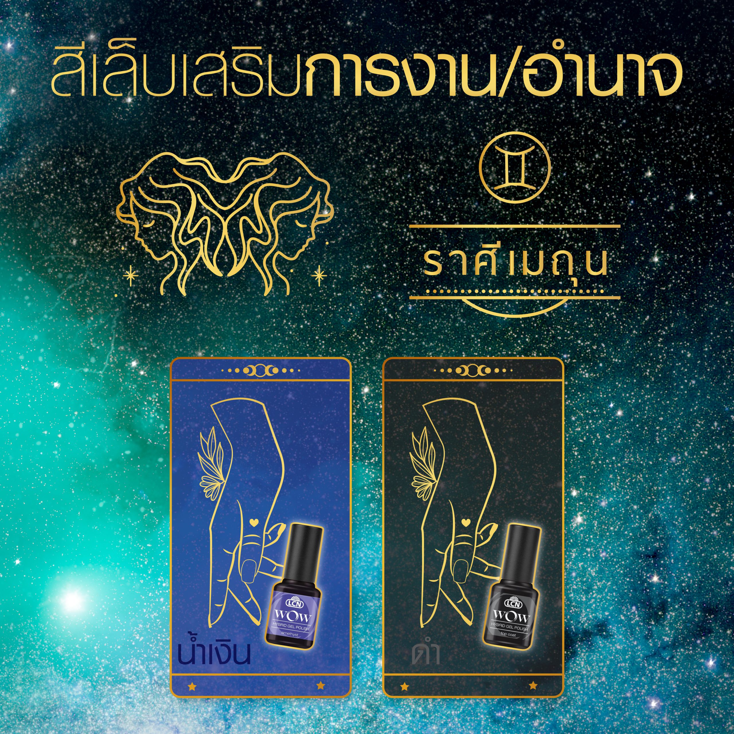 สีเล็บมงคล 12 ราศี ปี 2025