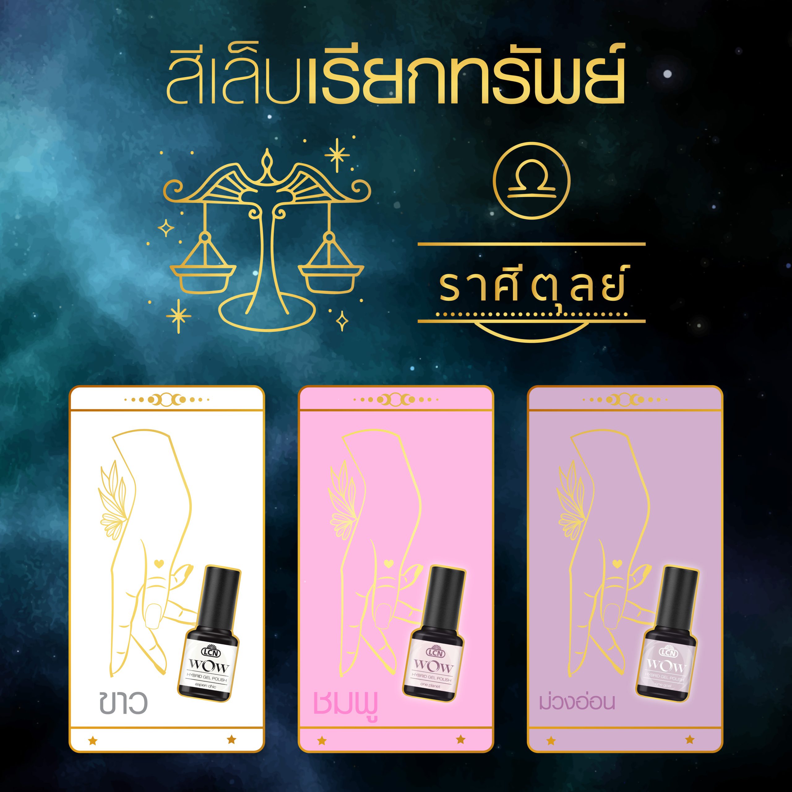 สีเล็บมงคล 12 ราศี ปี 2025