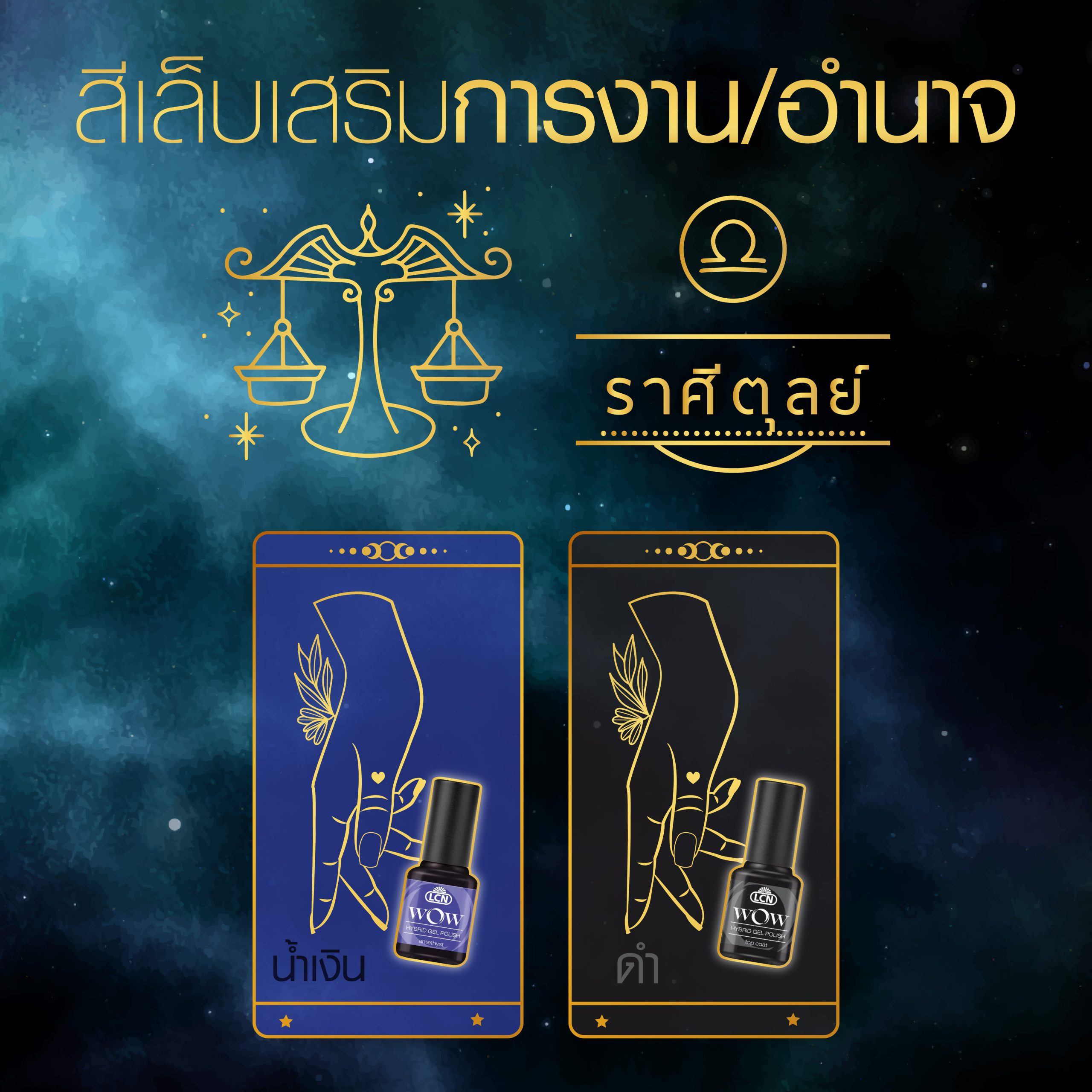 สีเล็บมงคล 12 ราศี ปี 2025