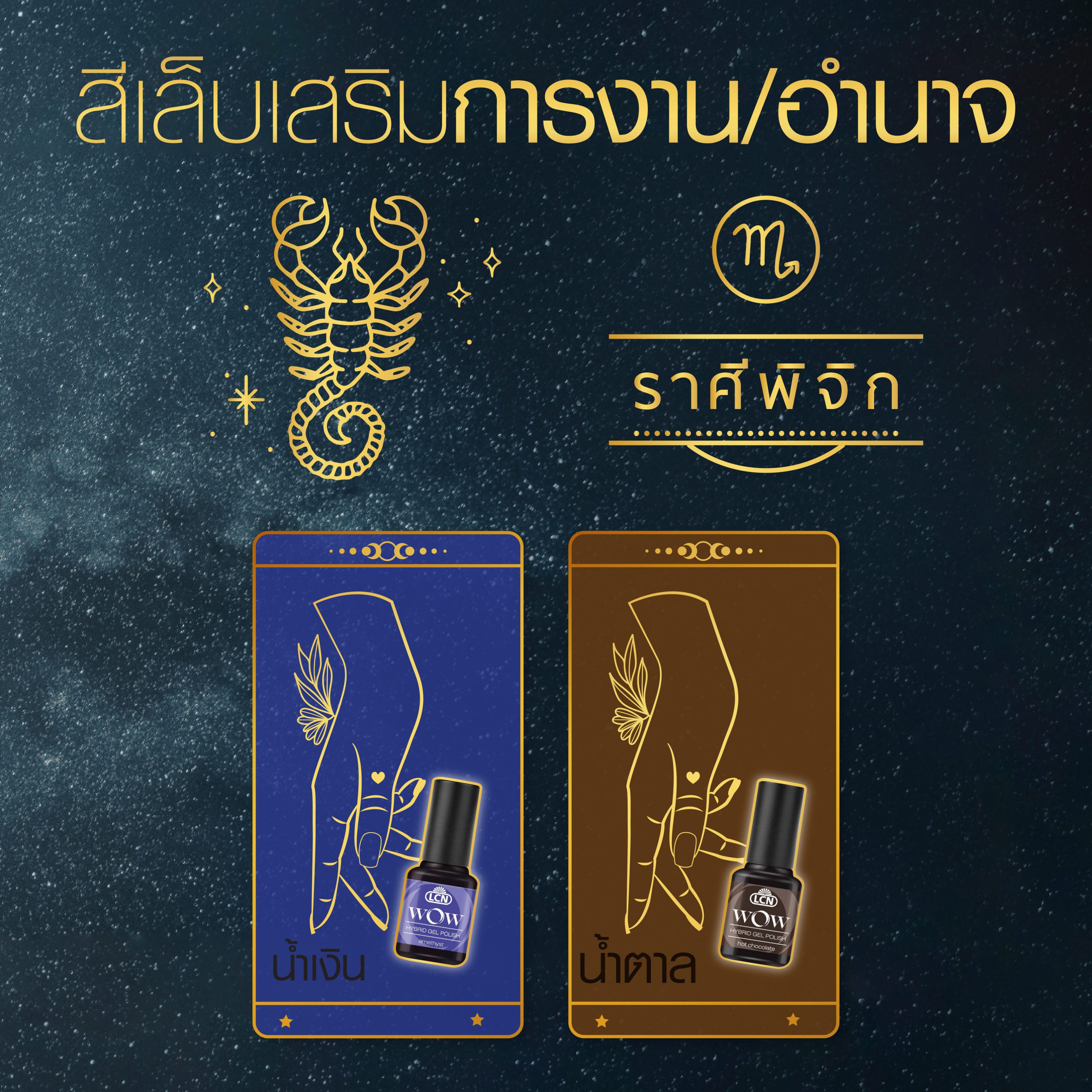 สีเล็บมงคล 12 ราศี ปี 2025