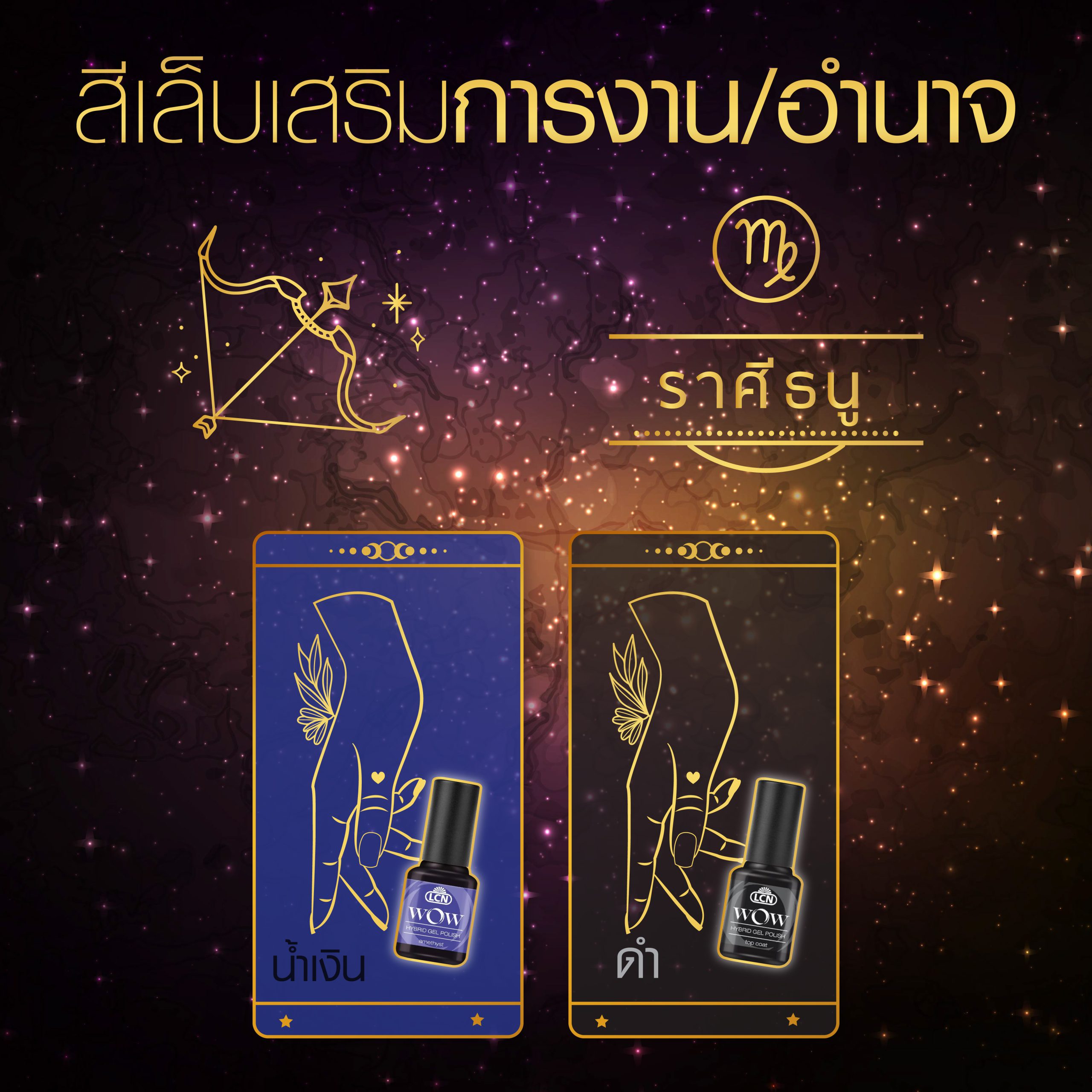 สีเล็บมงคล 12 ราศี ปี 2025